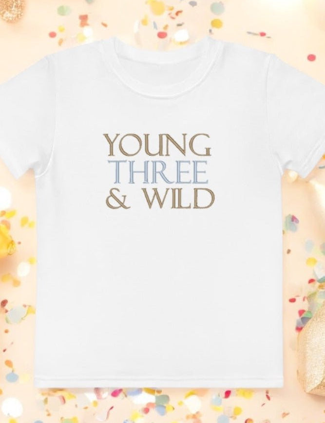 Young THREE & Wild 3rd Birthday T-Shirt Personalised Cozy Crew Club OL T-Shirts mora-uk.myshopify.com young-three-wild-3rd-birthday-t-shirt-personalised 10off, 20off, Baby, BFCM-20, BFCM-25, BFCM20, birthday, CHRISTMAS20, excludefromwssistock, t-shirt, third, THREE, tshirt, uk, WINTER20