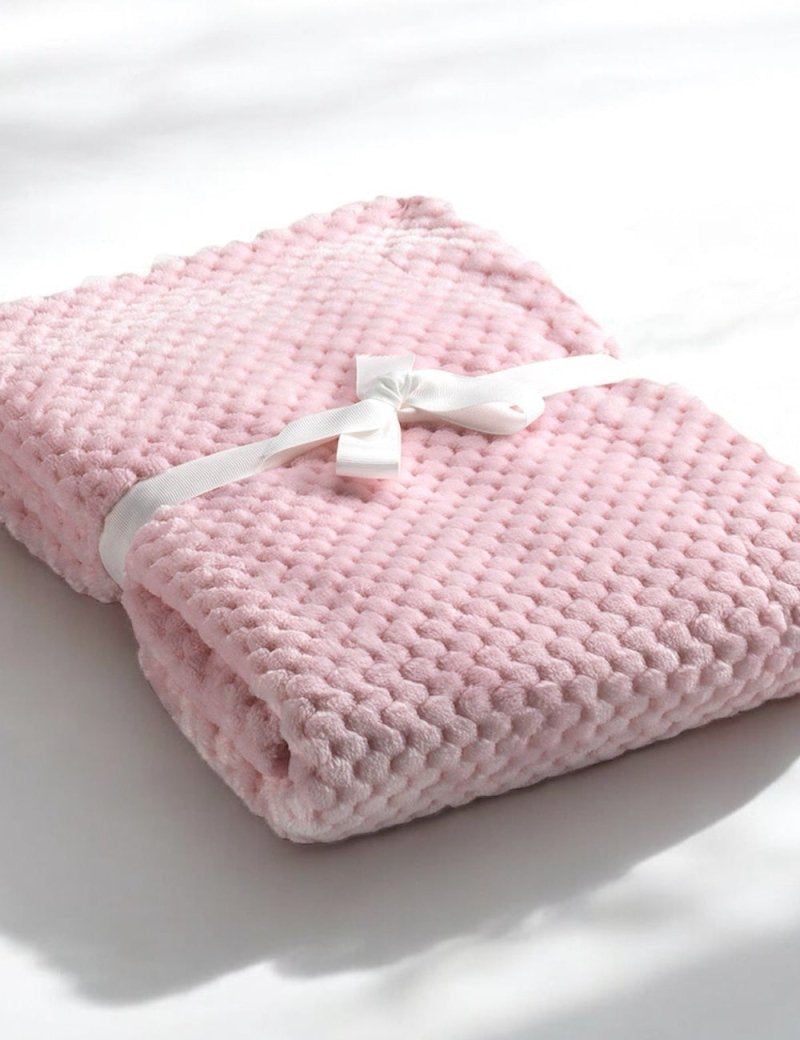 Cocole (Pink) Personalised Microfibre Soft Baby Blanket - Cozy Crew Club