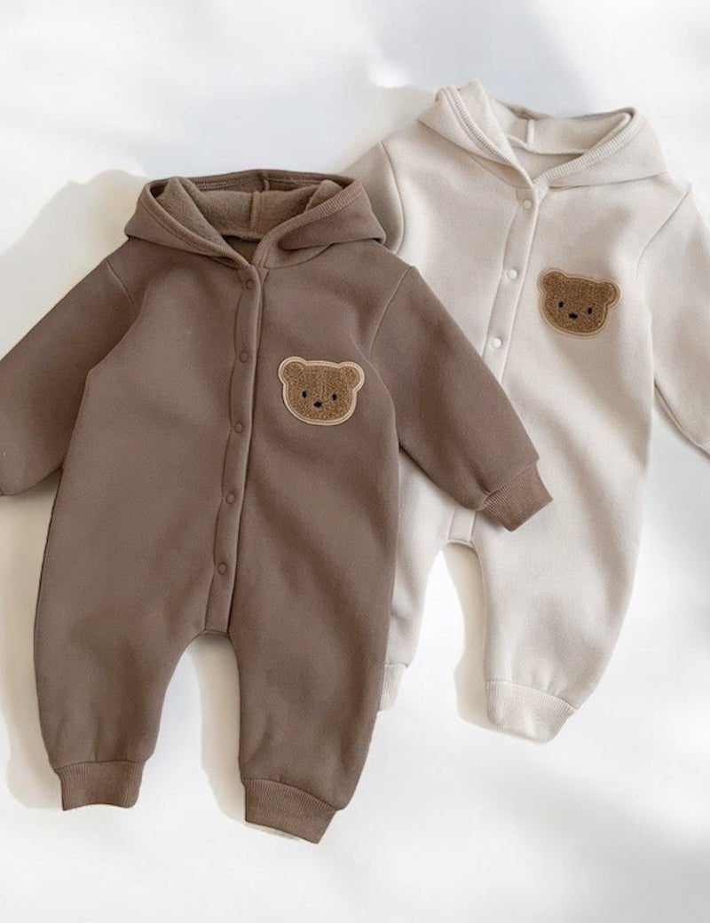 The Ultimate Bear Knitted Hooded Playsuit - Cozy Crew Club