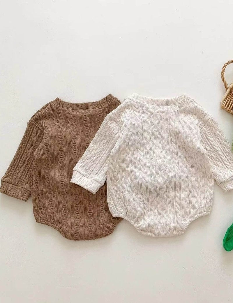 Autumn Bear Bodysuit, Green, White or Brown - Cozy Crew Club