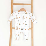 Cozy Easter Bamboo Zip Sleepsuit Romper One Piece