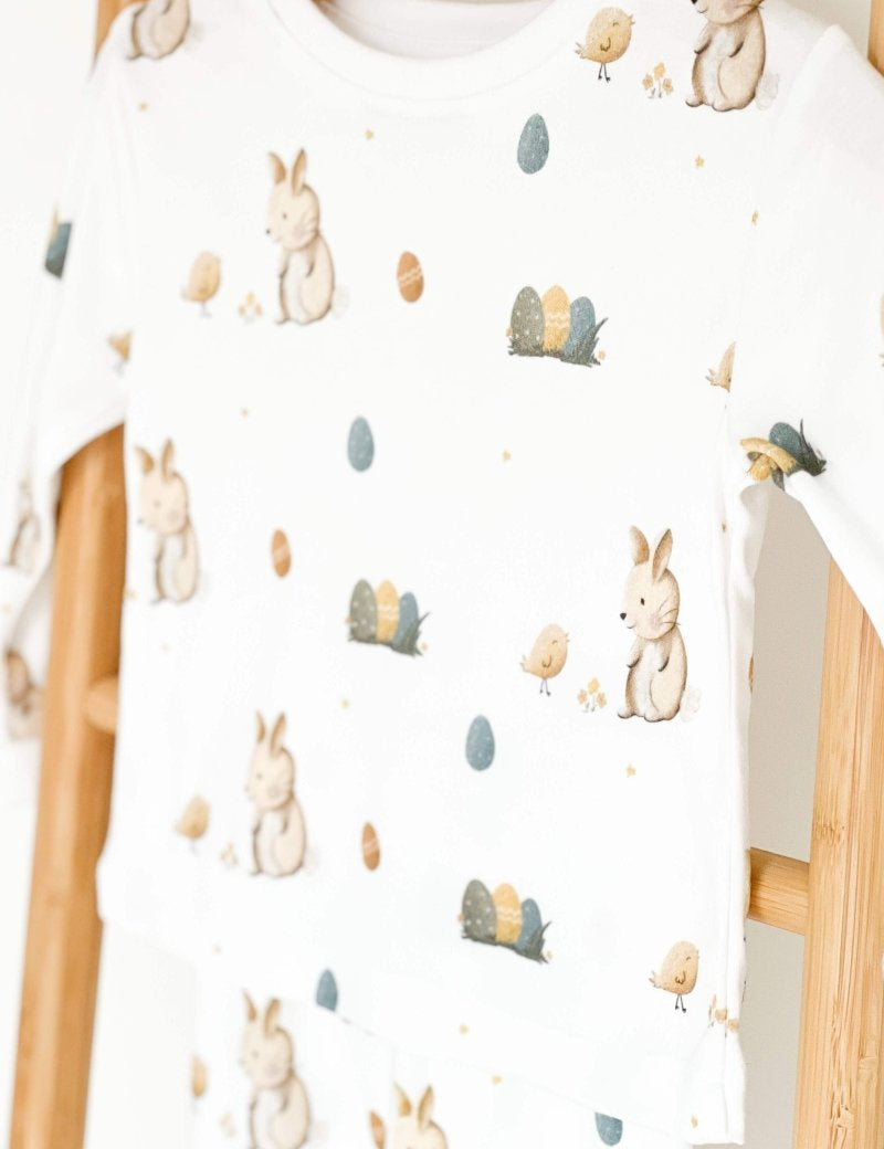 Cozy Easter Bunny Bamboo & Organic Cotton Two-Piece Set Long Sleeve Pyjamas - Cozy Crew Club