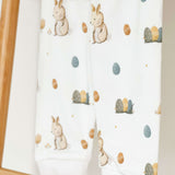 Gemütliches zweiteiliges Set mit Osterhasen-Pyjama aus Bambus und Bio-Baumwolle mit langen Ärmeln