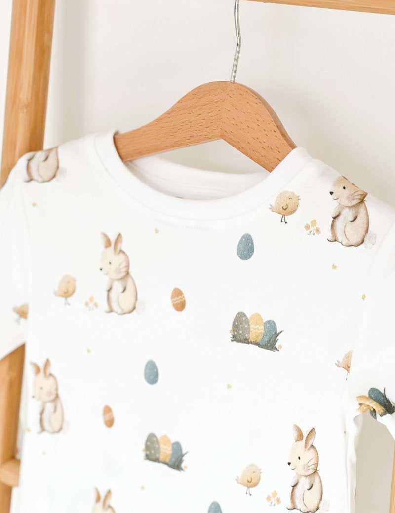 Cozy Easter Bunny Bamboo & Organic Cotton Two-Piece Set Long Sleeve Pyjamas - Cozy Crew Club