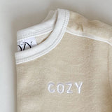 Adult COZY Terry Towel Tee - Sand