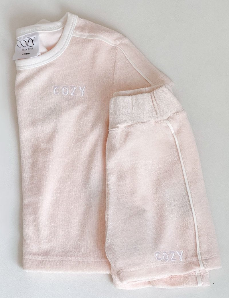 Adult COZY Terry Towel Tee - Pink Cozy Crew Club T-Shirts mora-uk.myshopify.com adult-cozy-terry-towel-tee-pink 5POUND, adult, All Products, BFCM20, CHRISTMAS20, easter50, extradiscount, nonpersonalised, PADDY33, resort club collection, SSSALE2550, TOPS, ultracozy, wholesale, wholesale-int, WINTER80
