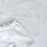 Mini Cozy Crew Resort Club Shorts - Snow White