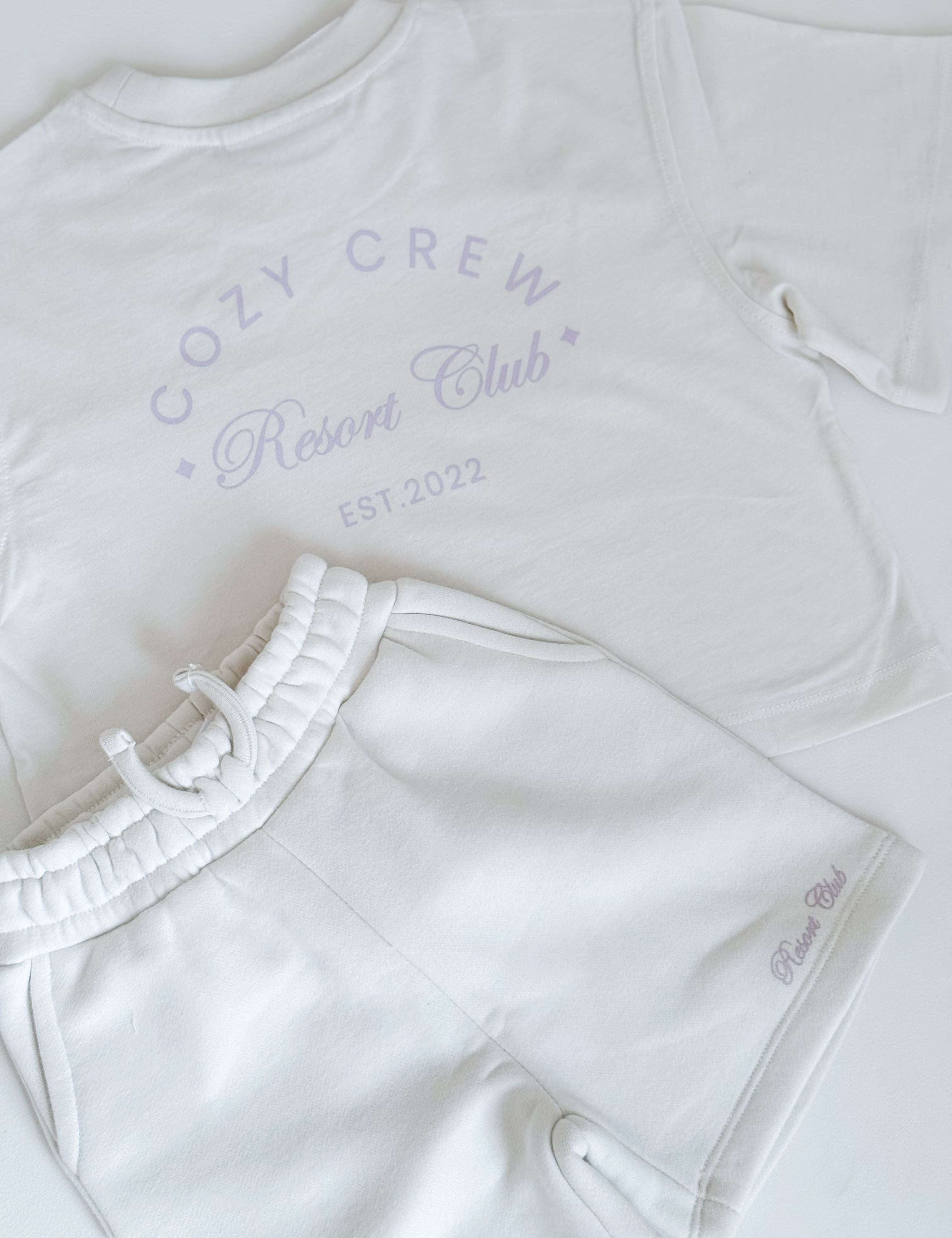 Mini Cozy Crew Resort Club Shorts - Snow White Cozy Crew Club Outfit Sets mora-uk.myshopify.com cozy-crew-resort-club-shorts-snow-white 5POUND, All Products, BFCM-60, BFCM20, BOTTOMS, CHRISTMAS20, easter50, Holiday Inn, nonpersonalised, PADDY33, resort club collection, shorts, SSSALE2550, ultracozy, whatnot, wholesale, wholesale-int, WINTER80