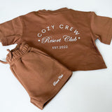 Mini Cozy Crew Resort Club Shorts - Toffee