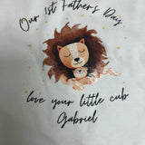 Sample Sale -12-18m My 1st Fathers Day lion vest love from 'Gabriel'