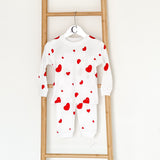 Zweiteiliges Set mit langen Ärmeln aus Bambus und Bio-Baumwolle „Love Heart Valentines“