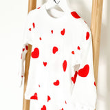 Love Heart Bamboo Two-Piece Set Long Sleeve Pyjamas