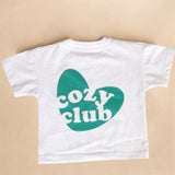 Cozy Heart Club Graphic Tee - White - Green Heart