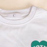 Cozy Heart Club Graphic Tee - White - Green Heart