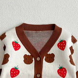 COZY Bear & Strawberry Cardigan