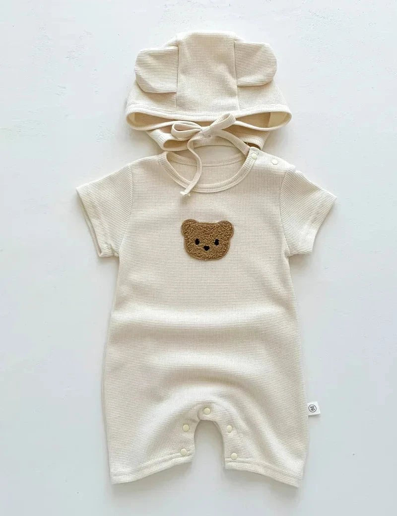 Cool Summer Bear & Bonnet Hat Set - Cozy Crew Club