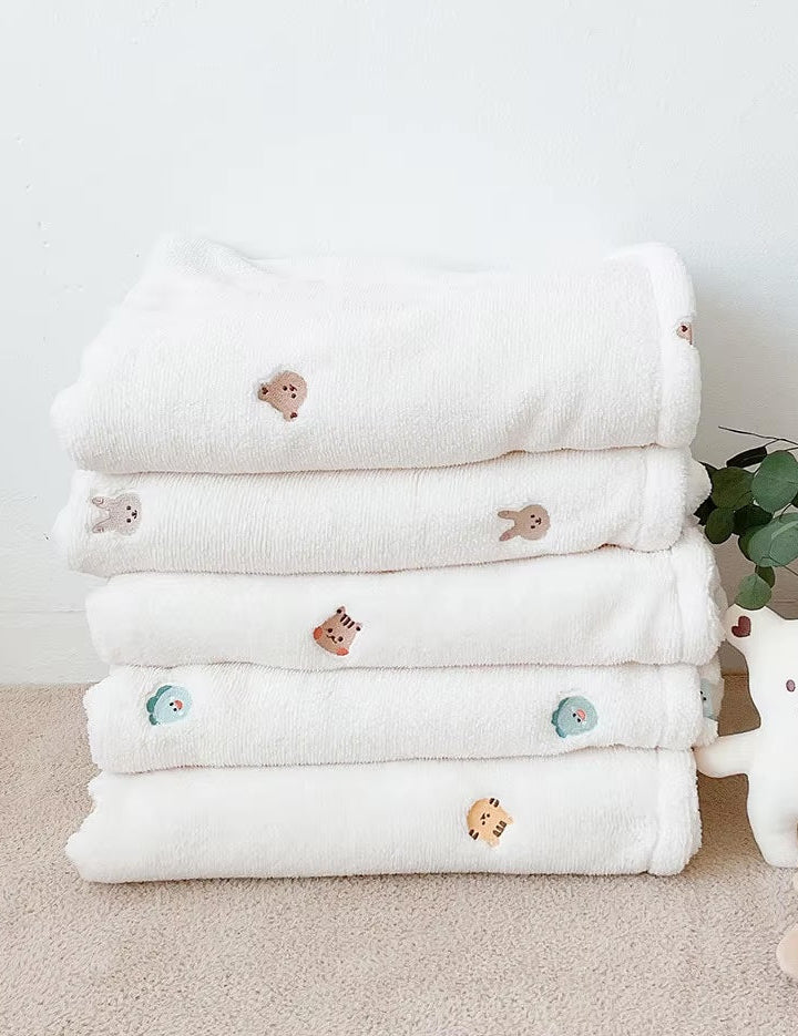COZY Ultimate Personalised Microfibre Soft Baby Blanket l Bear & Bunny - Cozy Crew Club