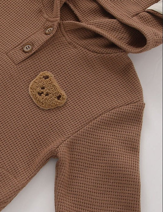 The Pointy Bear Knitted Hooded Playsuit - Cozy Crew Club