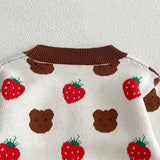COZY Bear & Strawberry Cardigan