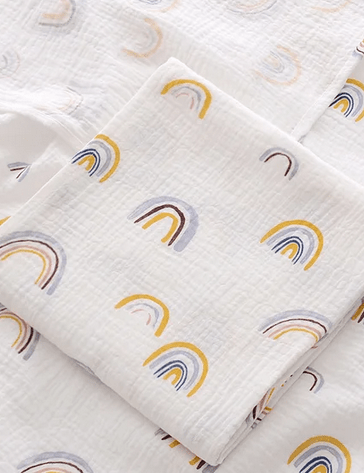 The Rainbow Muslin Blanket Swaddle - Cozy Crew Club