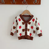 COZY Bear & Strawberry Cardigan