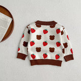 COZY Bear & Strawberry Cardigan