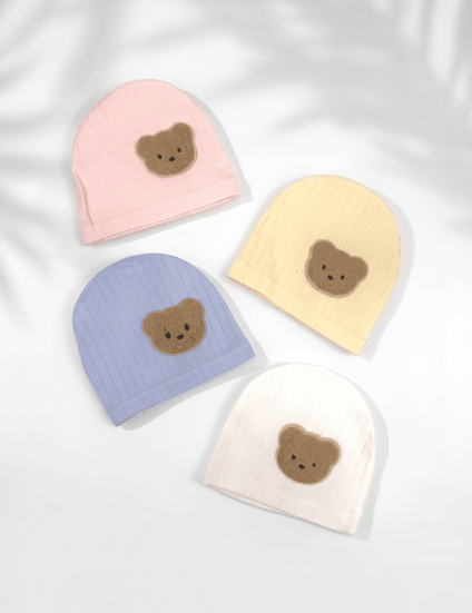 Boucle Bear Hat Super Soft Ribbed - Cozy Crew Club
