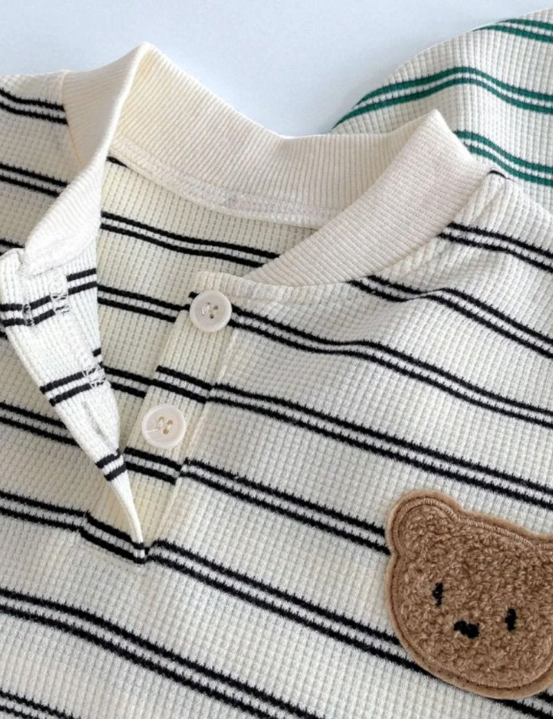 The Striped Polo Bear Tracksuit - Cozy Crew Club