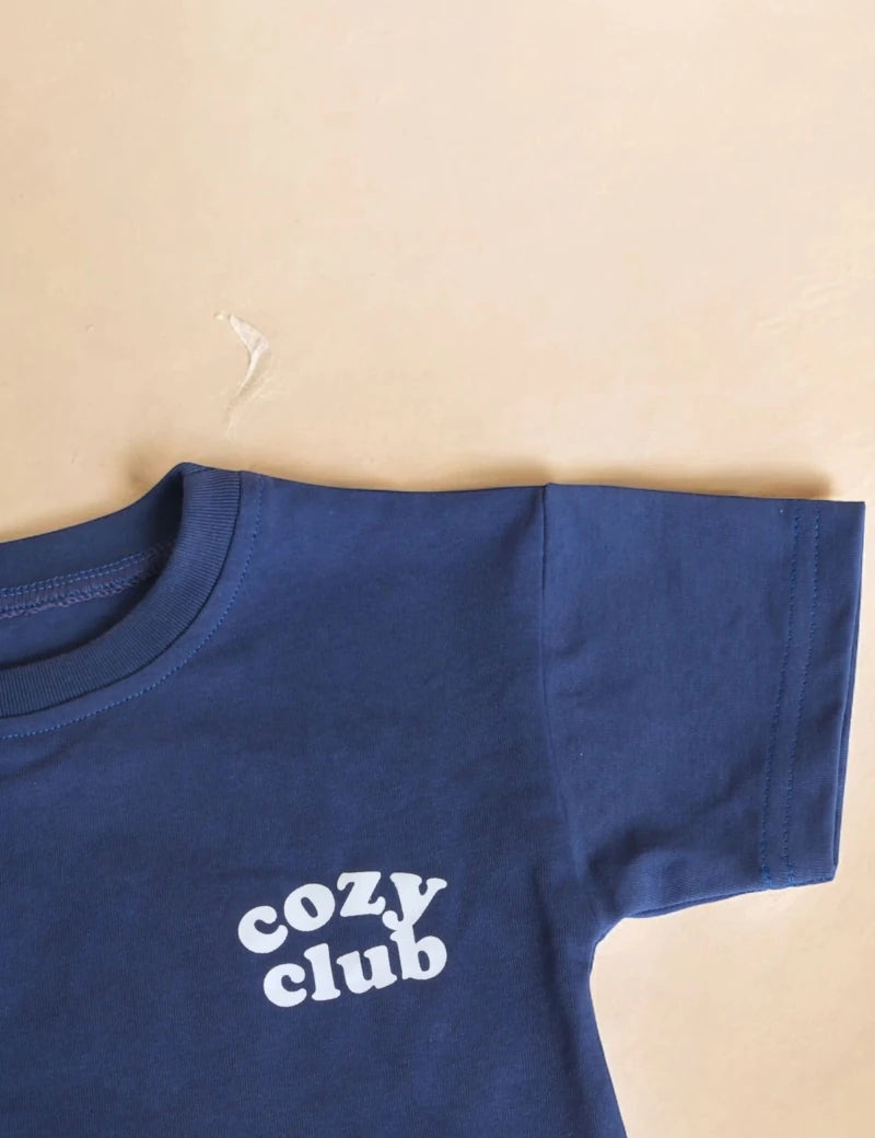 Cozy Crew Club Graphic Tee - Navy - Cozy Crew Club