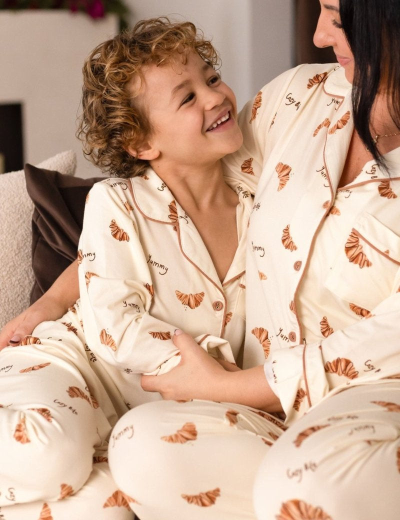 Mini COZY Croissant Club Pyjamas - Cozy Crew Club