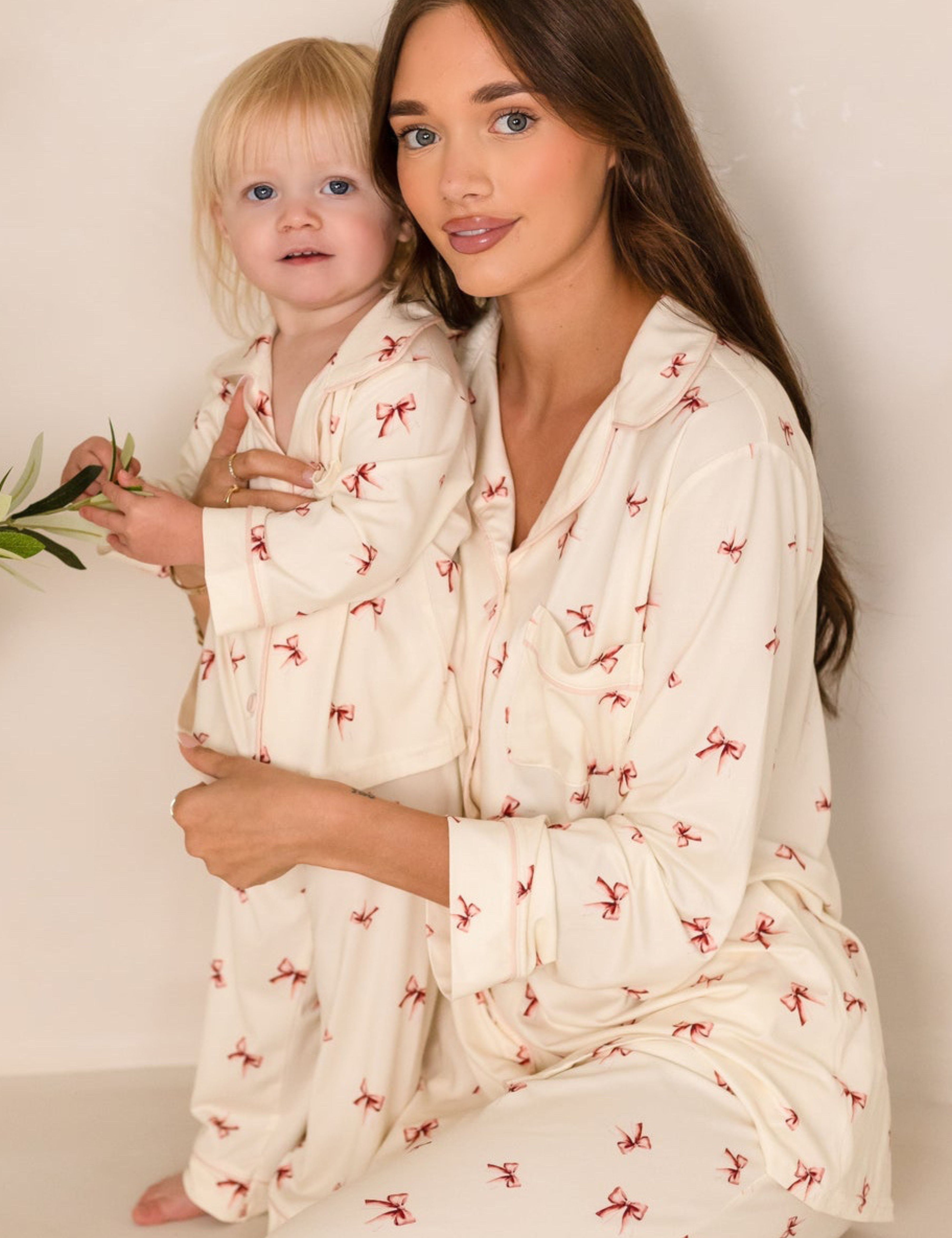 Mini COZY Rosy Ribbon Pyjamas Cozy Crew Club Pyjamas mora-uk.myshopify.com the-cozy-mini-ribbon-pyjamas allproducts, baby, baby pajamas, bear, bear pj, bear pyjamas, BFCM-EXTRA20, BFCM-NEW20, bow, CHILDSPLAY, embroidery, LINECARD, new in, nightwear, nonpersonalised, PADDY20, pajamas, pj, pjs, pyjamas, soft, specialtag, ultracozy, zero