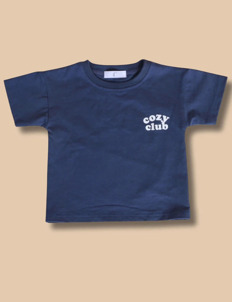 Cozy Crew Club Graphic Tee - Navy - Cozy Crew Club