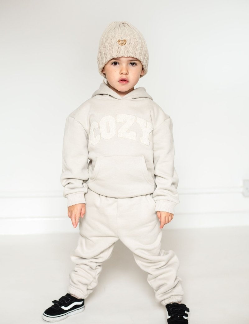 COZY Mini Tracksuit Stone Set - Cozy Crew Club