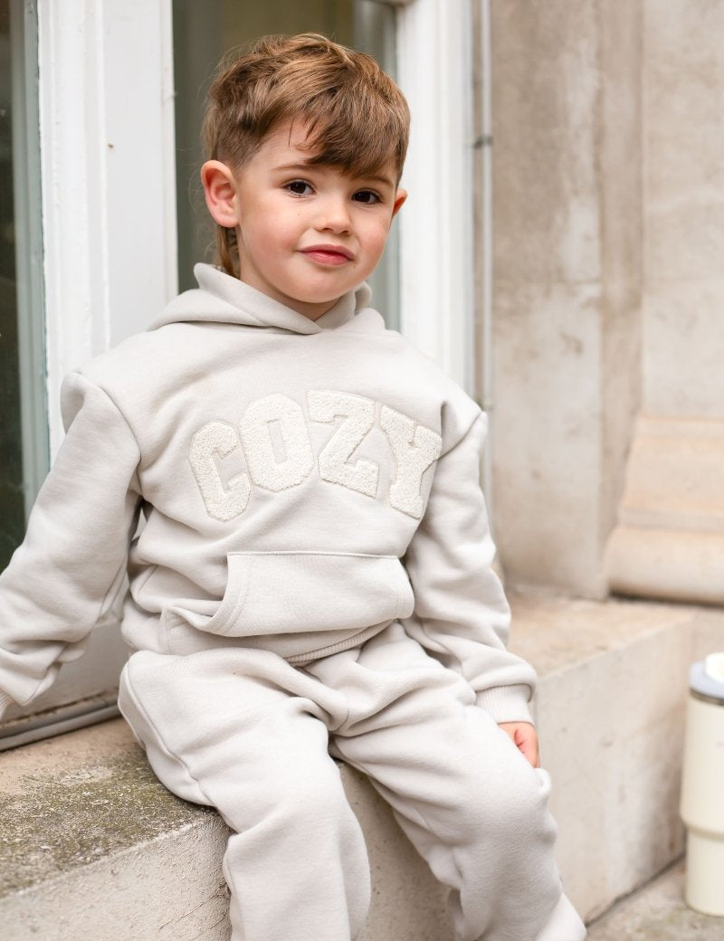 COZY Mini Tracksuit Stone Set - Cozy Crew Club