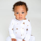 Bear Bamboo Zip Sleepsuit Romper One Piece