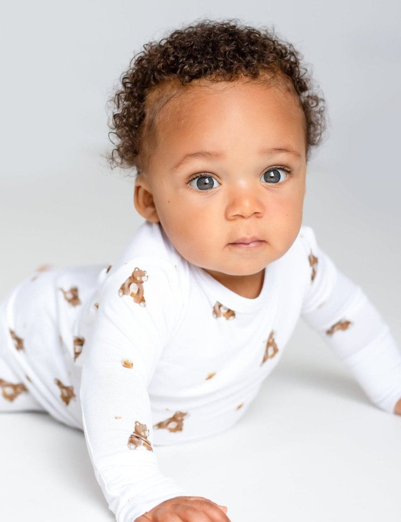 Bear Bamboo Two-Piece Set Long Sleeve Pyjamas - Cozy Crew Club
