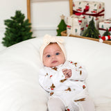 Christmas Bear Bamboo & Organic Cotton Zip Sleepsuit One Piece