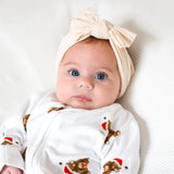 Christmas Bear Bamboo & Organic Cotton Zip Sleepsuit One Piece
