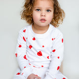 Zweiteiliges Set mit langen Ärmeln aus Bambus und Bio-Baumwolle „Love Heart Valentines“