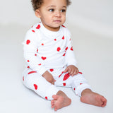 Zweiteiliges Set mit langen Ärmeln aus Bambus und Bio-Baumwolle „Love Heart Valentines“