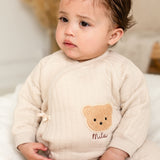 The Teddy Bear Boucle Wrap Baby Grow Romper