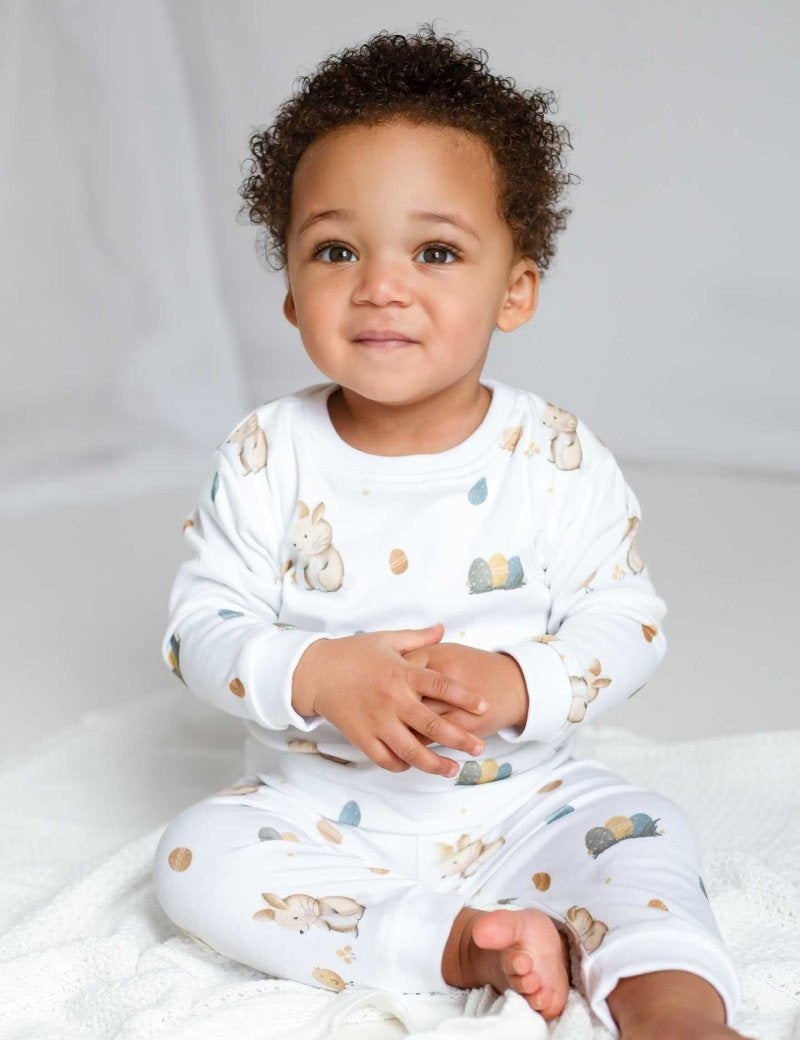 Cozy Easter Bunny Bamboo & Organic Cotton Two-Piece Set Long Sleeve Pyjamas - Cozy Crew Club
