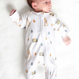 Cozy Bunny Bamboo Zip Sleepsuit Romper One Piece