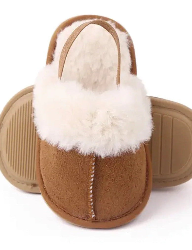 The Fur Slippers Beige, Brown or Pink - Cozy Crew Club