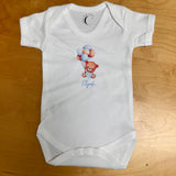 Sample Sale - 0-3m Bear balloon bodysuit personalised with 'Elijah'