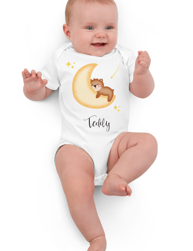 Dreaming Bear (Personalised Name Bodysuit) - Cozy Crew Club