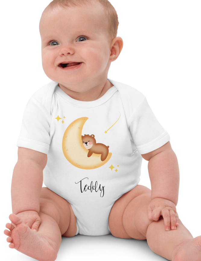 Dreaming Bear (Personalised Name Bodysuit) - Cozy Crew Club