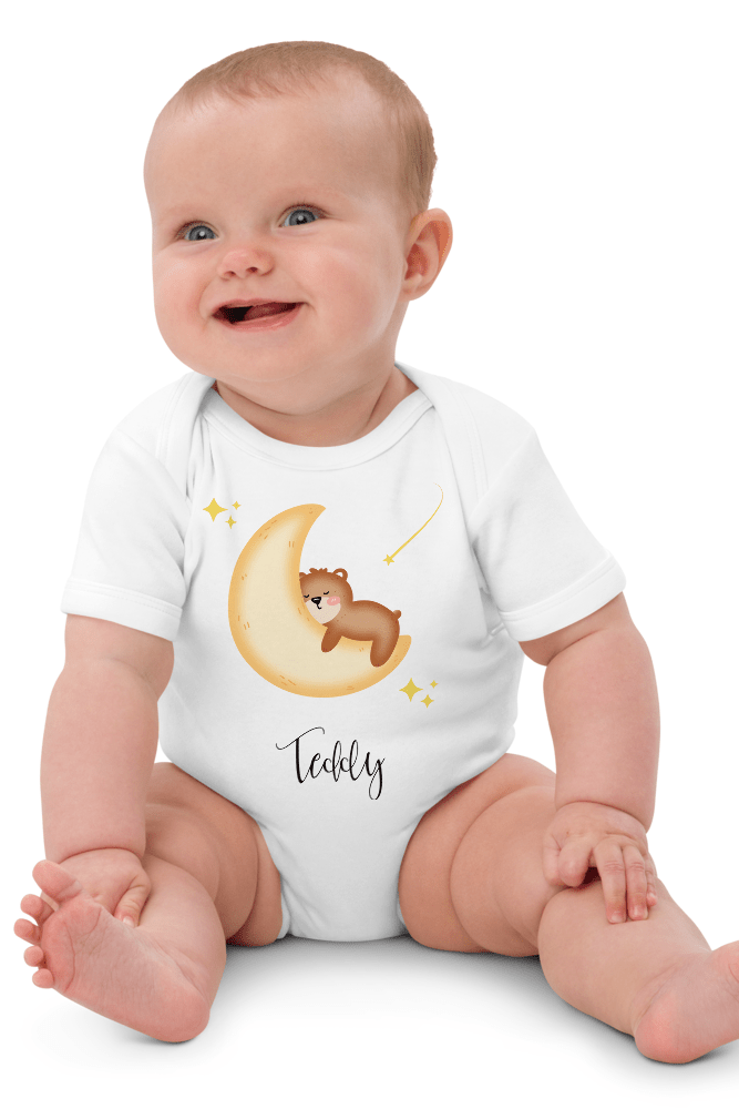 Dreaming Bear (Personalised Name Bodysuit) - Cozy Crew Club