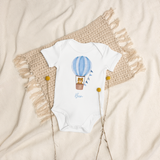 Personalisierter Name Bär Blau Heißluftballon Body