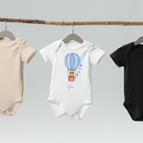 Personalisierter Name Bär Blau Heißluftballon Body